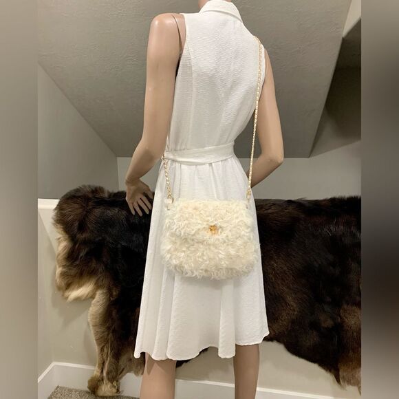 Handmade Genuine Curly Shearling Purse Includes 2 Chain Styles - Picture 10 of 16